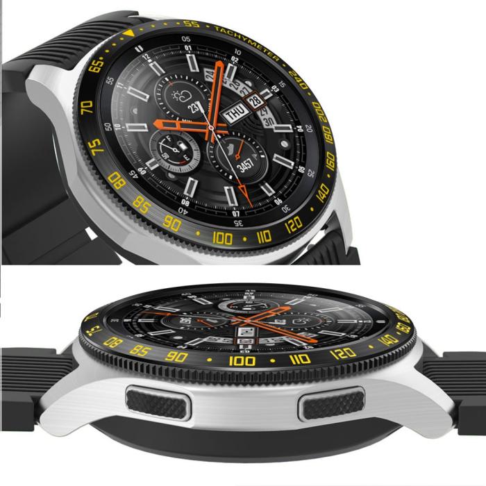 Bild 4, Bezel Skyddande Ring Galaxy Watch 46mm - Svart/Gul