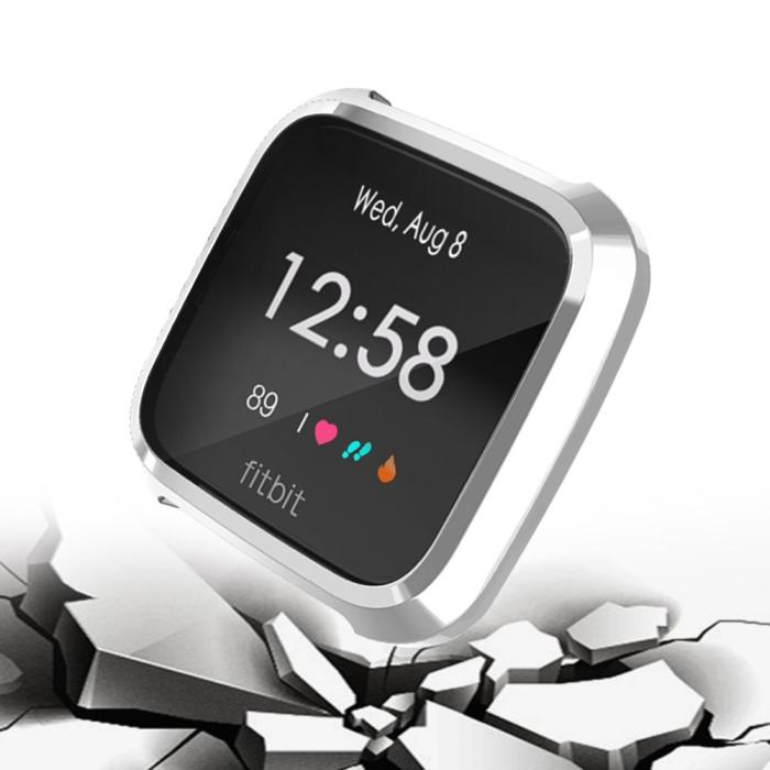 Bild 3, Heltäckande Skal Fitbit Versa Lite - Silver