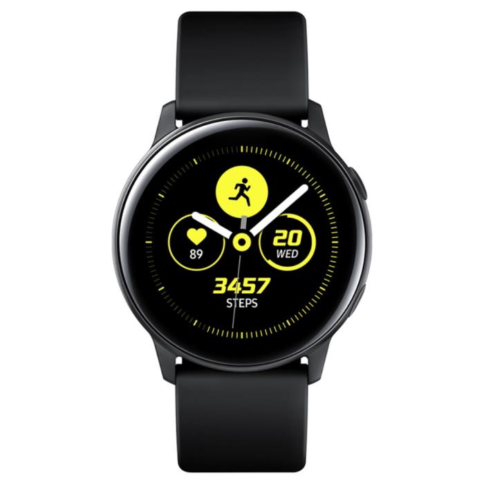 Bild 3, Klassiskt Silikon Armband Smartwatch - Svart (20mm)