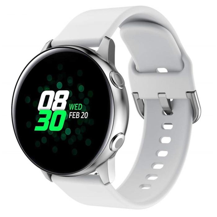 Bild 2, Klassiskt Silikon Armband Smartwatch - Vit (20mm)
