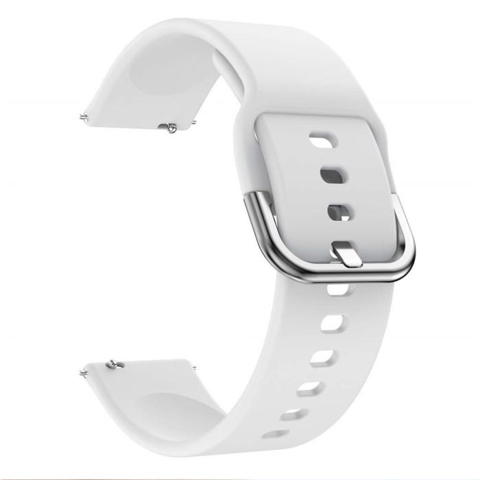 Bild 4, Klassiskt Silikon Armband Smartwatch - Vit (20mm)