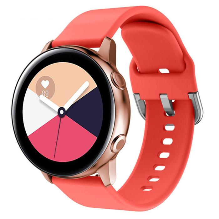 Bild 1, Klassiskt Silikon Armband Smartwatch - Orange (20mm)