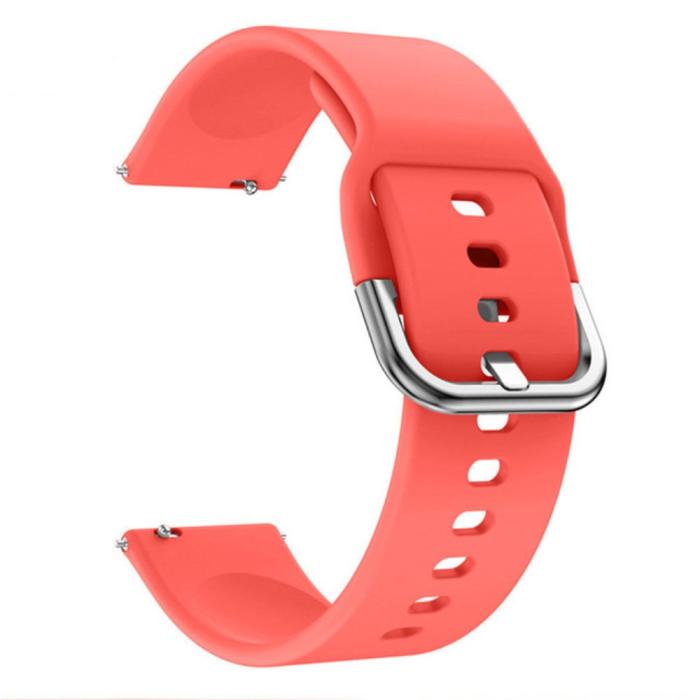 Bild 2, Klassiskt Silikon Armband Smartwatch - Orange (20mm)