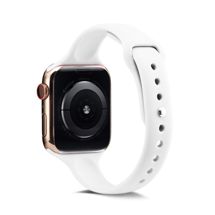 Bild 2, Silikon Armband Apple Watch 42/44/45/49 mm Vit