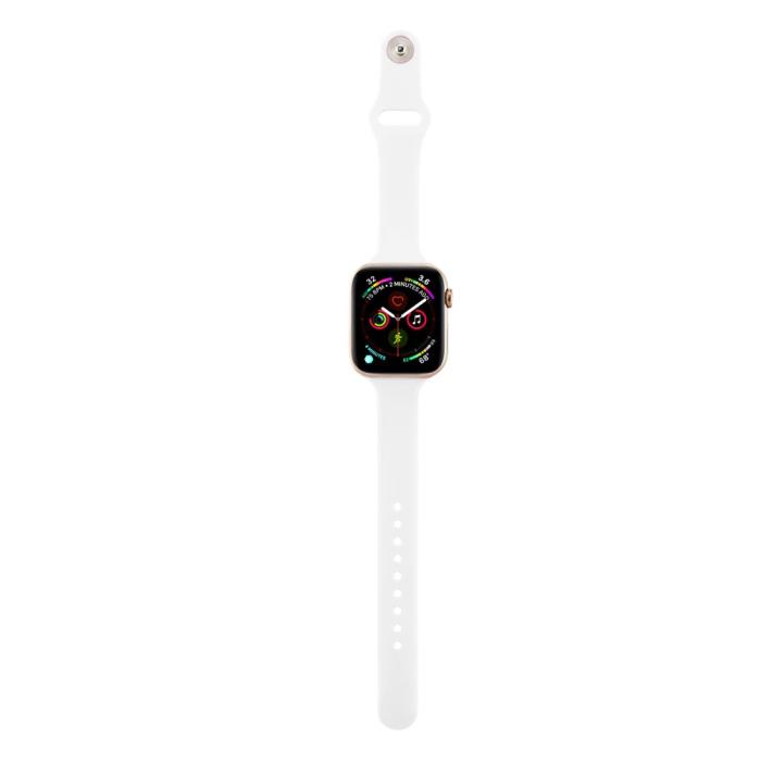 Bild 4, Silikon Armband Apple Watch 42/44/45/49 mm Vit