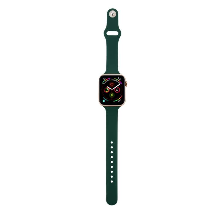 Bild 4, Silikon Armband Apple Watch 42/44/45/49 mm Mörk Grön
