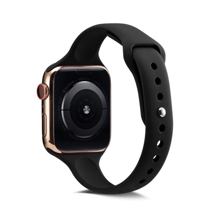 Bild 2, Silikon Armband Apple Watch 38/40/41 mm - Svart