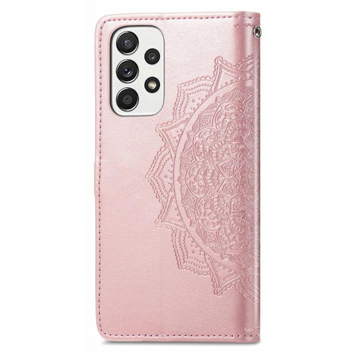 Bild 3, Samsung Galaxy A53 5G Fodral Mandala Läder Roséguld