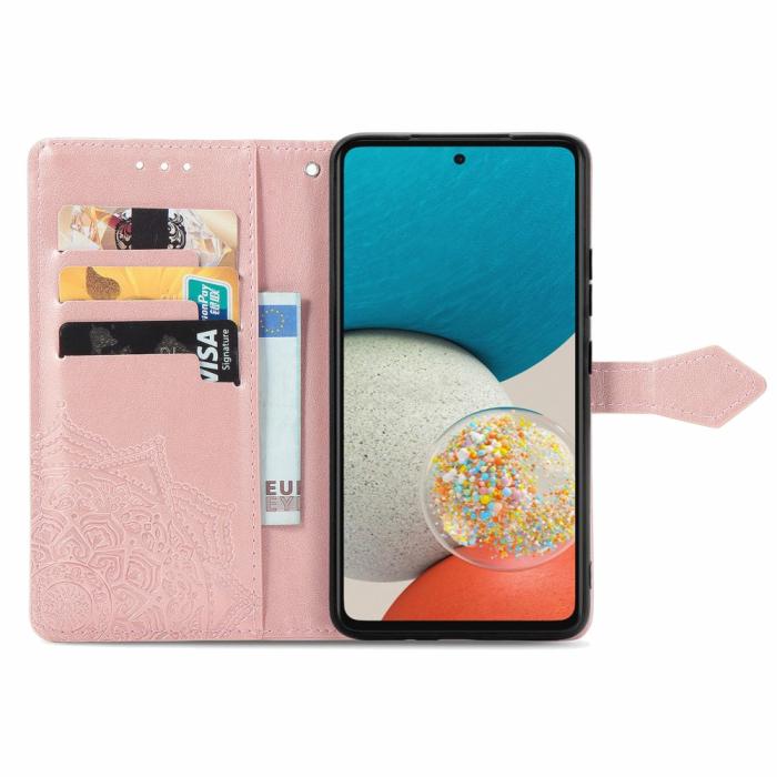 Bild 4, Samsung Galaxy A53 5G Fodral Mandala Läder Roséguld