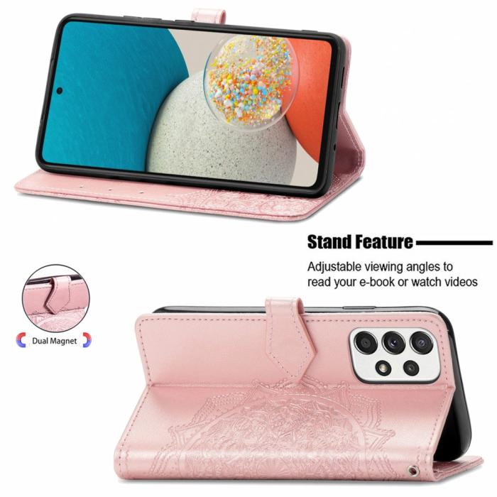 Bild 5, Samsung Galaxy A53 5G Fodral Mandala Läder Roséguld