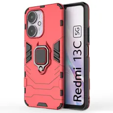 Xiaomi Redmi 13C 4G Skal Armor Hybrid Kickstand R&ouml;d