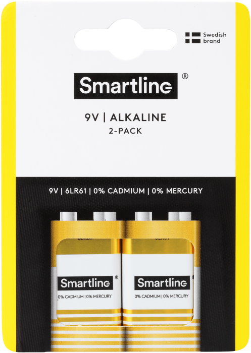 Bild 3, Smartline 6LR61 9V Alkaliskt Batteri 2-pack