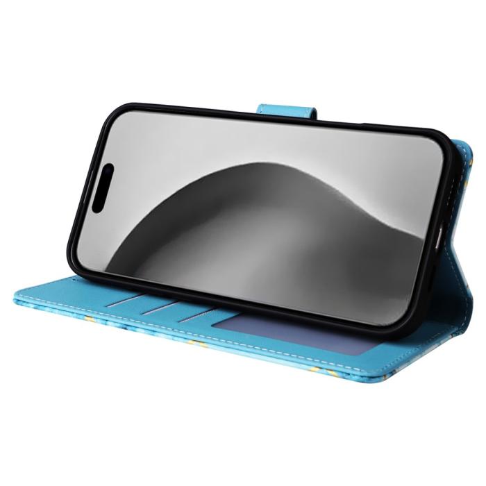 Bild 3, iPhone 16 Pro Max Fodral Marmor Tryck Blå