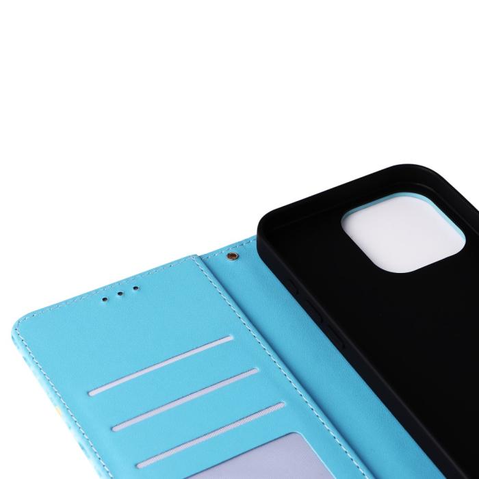 Bild 6, iPhone 16 Pro Max Fodral Marmor Tryck Blå