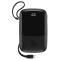 Baseus Q pow 10000 mAh 15W 3A Powerbank Inkl. Lightning Kabel Svart