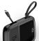 Baseus Q pow 10000 mAh 15W 3A Powerbank Inkl. Lightning Kabel Svart