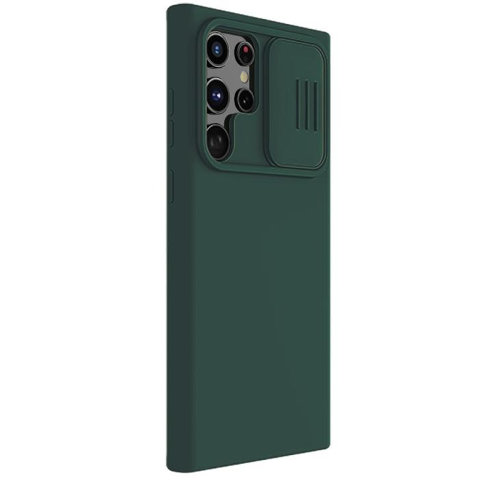 Bild 6, NILLKIN Samsung Galaxy S22 Ultra Skal CamShield Liquid Grön