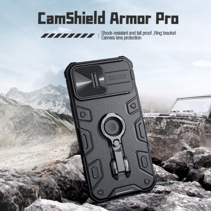 Bild 3, NILLKIN iPhone 14 Pro Max Skal CamShield Armor Pro Blå