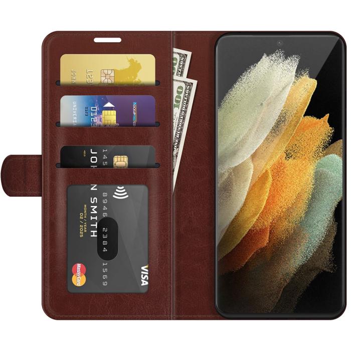 Bild 4, Samsung Galaxy S22 Ultra Fodral Crazy Horse Brun