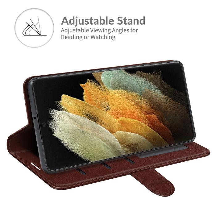 Bild 5, Samsung Galaxy S22 Ultra Fodral Crazy Horse Brun