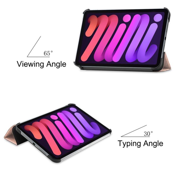 Bild 6, iPad Mini 2024/2021 Fodral Smart Tri-Fold Roséguld