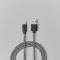 Smartline 2m Lightning MFi Nylon Laddningskabel Svart/Vit