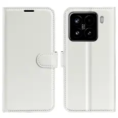 Xiaomi 15 Fodral Litchi L&auml;der Vit