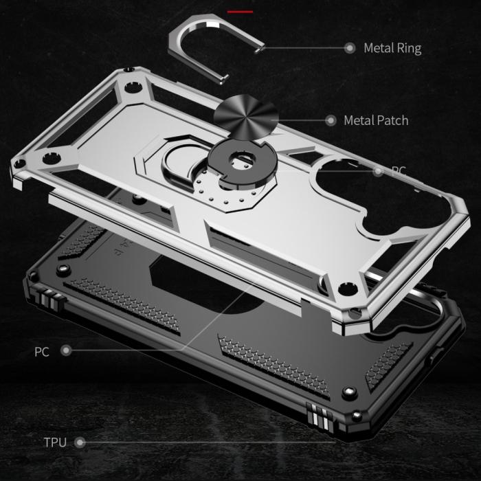 Bild 6, Samsung Galaxy S24 Skal Hybrid Armor Ring Silver