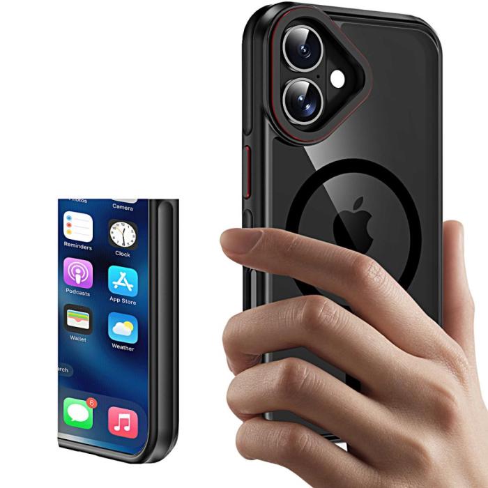 Bild 3, Tech-Protect iPhone 16 Skal MagSafe MagHybrid Svart/Röd