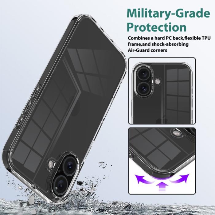 Bild 5, iPhone 16 Plus Skal Akryl/TPU Transparent