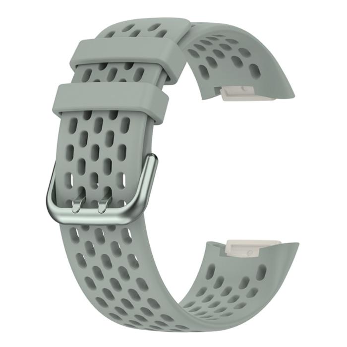 Bild 1, Fitbit Charge 6 / 5 Armband Silikon Ihåligt Grå