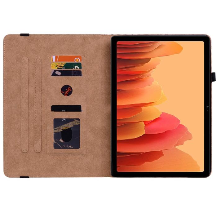 Bild 6, Samsung Galaxy Tab A7 10.4 Fodral Vävd Textur Blå/Rosa