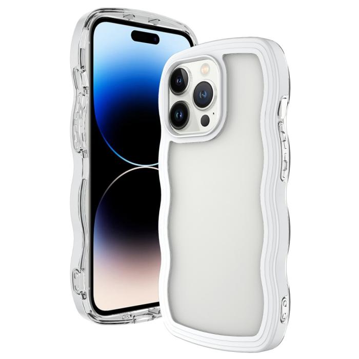 Bild 1, iPhone 14 Pro Max Skal Wavy Hybrid Vit