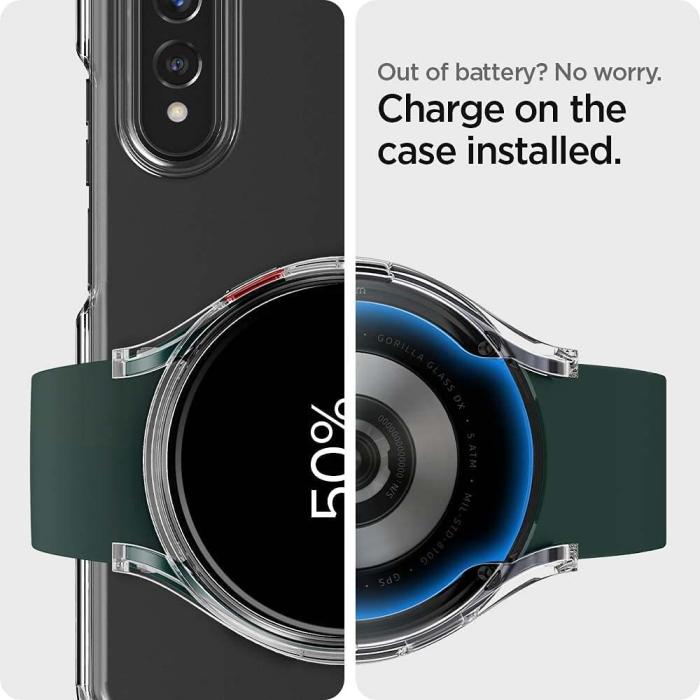 Bild 2, Spigen Galaxy Watch 4/5 44 mm Skal Ultra Hybrid Transparent