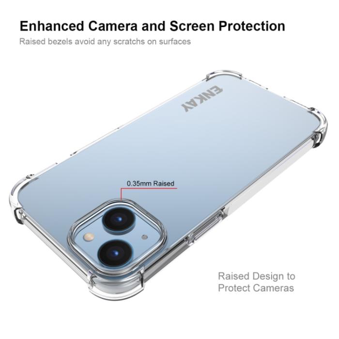 Bild 4, ENKAY iPhone 14 Skal Shockproof TPU Transparent
