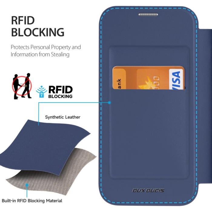 Bild 3, DUX DUCIS iPhone 15 Plus Fodral MagSafe Skin X Pro Blå