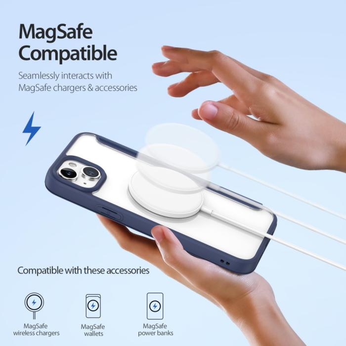 Bild 4, DUX DUCIS iPhone 15 Plus Fodral MagSafe Skin X Pro Blå
