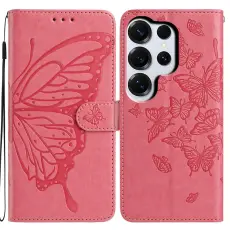 Samsung Galaxy S26 Ultra Fodral Fj&auml;ril Tryck Rosa