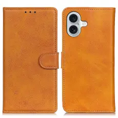 iPhone 17 Pl&aring;nboksfodral L&auml;der Brun