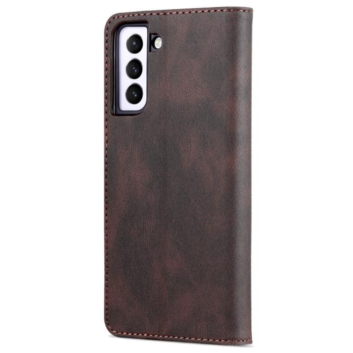 Bild 3, AZNS Samsung Galaxy S22 Plus Fodral Retro Textur Brun