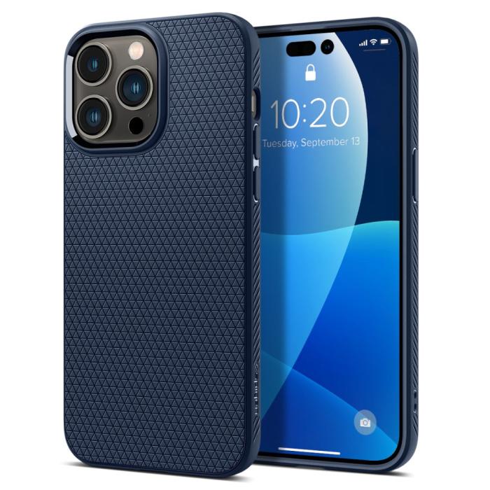 Bild 1, Spigen iPhone 14 Pro Skal Liquid Air Navy Blue
