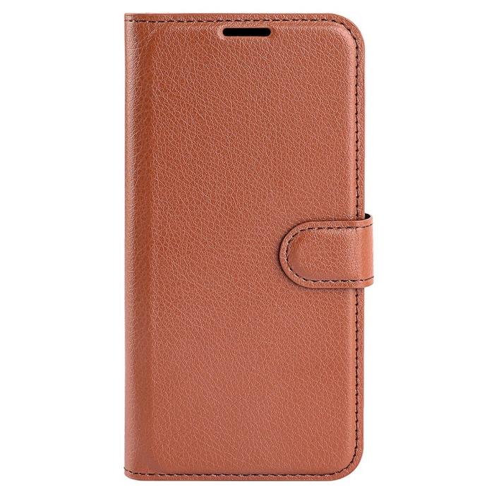 Bild 5, Samsung Galaxy S23 Ultra Fodral Litchi Läder Brun