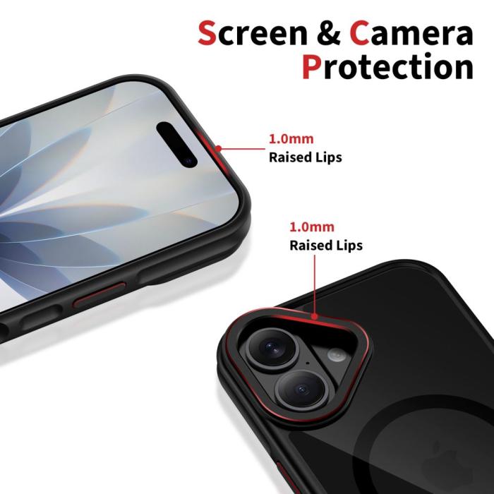 Bild 4, Tech-Protect iPhone 17 Skal MagSafe MagHybrid Svart/Röd