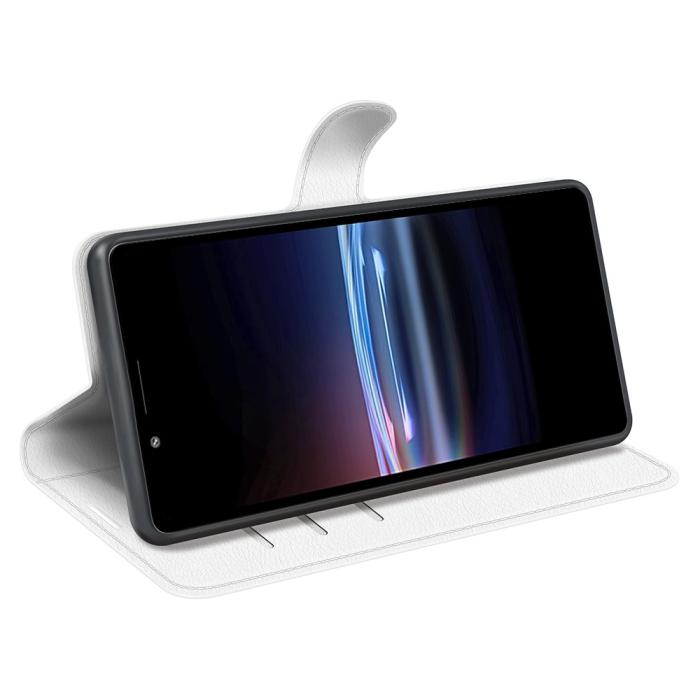 Bild 5, Sony Xperia Pro-I Fodral Litchi Textur Vit