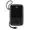 Baseus Q pow 10000 mAh 15W 3A Powerbank Inkl. USB-C Kabel - Svart