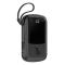 Baseus Q pow 10000 mAh 15W 3A Powerbank Inkl. USB-C Kabel - Svart