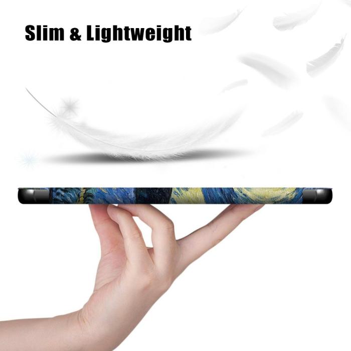 Bild 3, Huawei MatePad T 10 / T 10s - Tri-Fold Fodral - Brush Painting