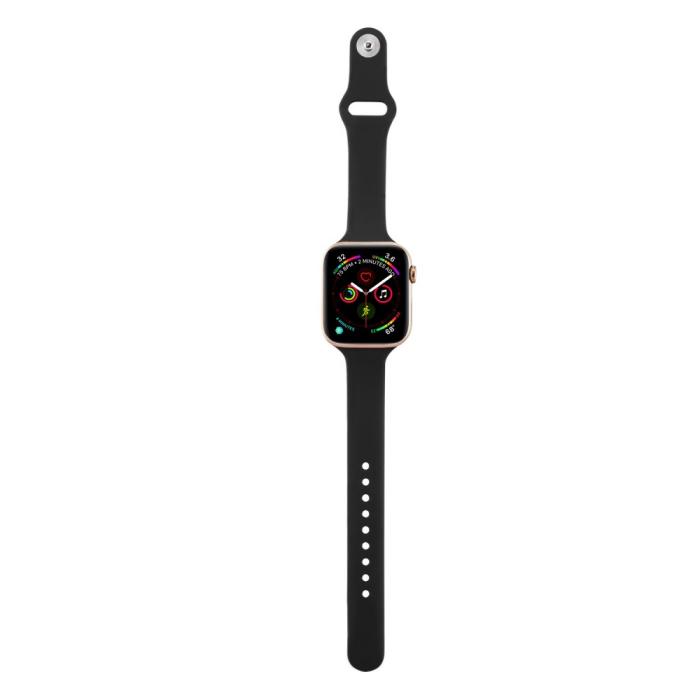 Bild 4, Silikon Armband Apple Watch 38/40/41 mm - Svart