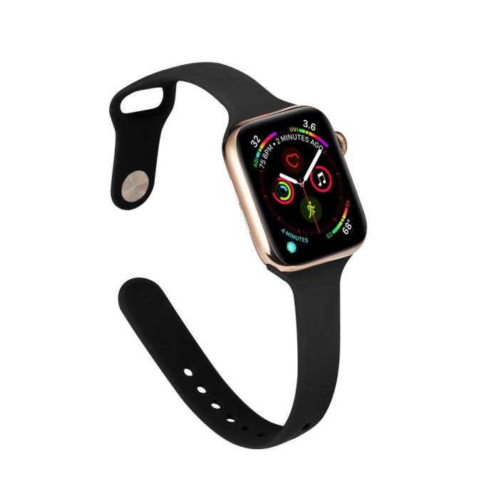 Bild 5, Silikon Armband Apple Watch 38/40/41 mm - Svart