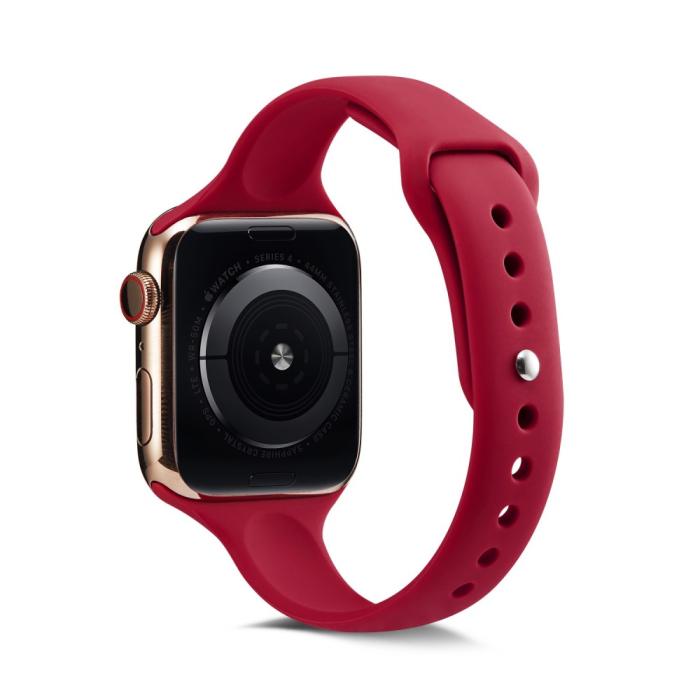 Bild 2, Silikon Armband Apple Watch 38/40/41 mm - Röd
